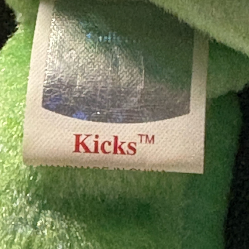 Ty Soccer Bear Plush in Bright Green - Picture 2 of 3